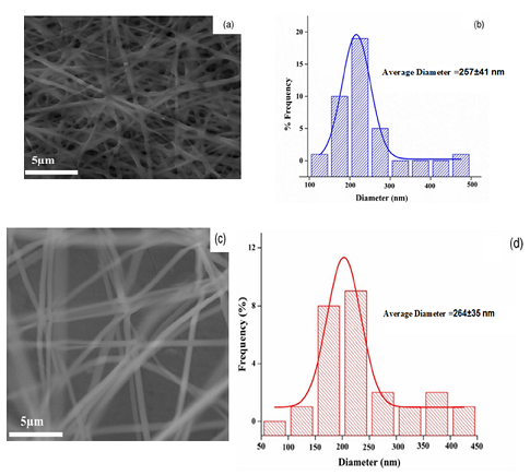 Characterization of nanofibrous scaffolds for nanomedical applications involving poly (methyl methacrylate)/poly (vinyl alcohol) 