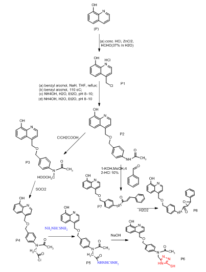 Synthesis and diagnosis of triazole and oxirane derivatives from hydroxyquioline with evaluating their biological and antioxidant activity 